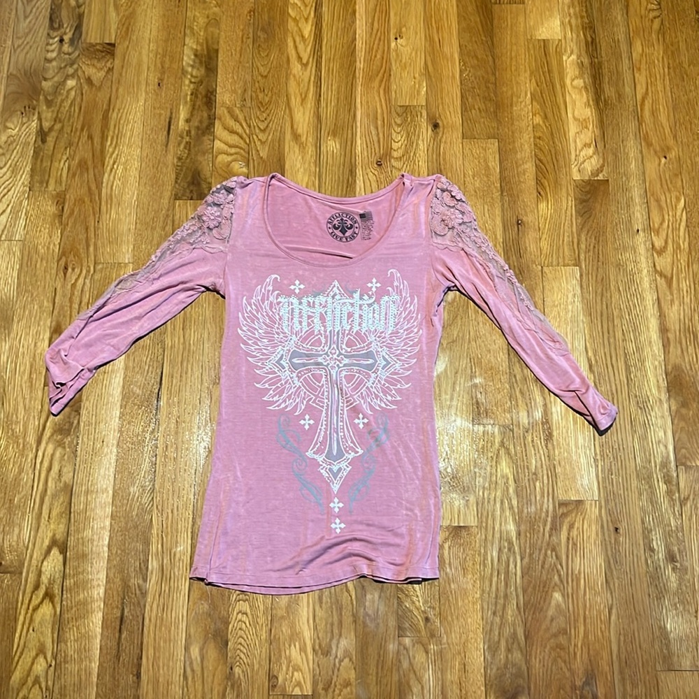Affliction 3/4 Sleeve Tshirt S